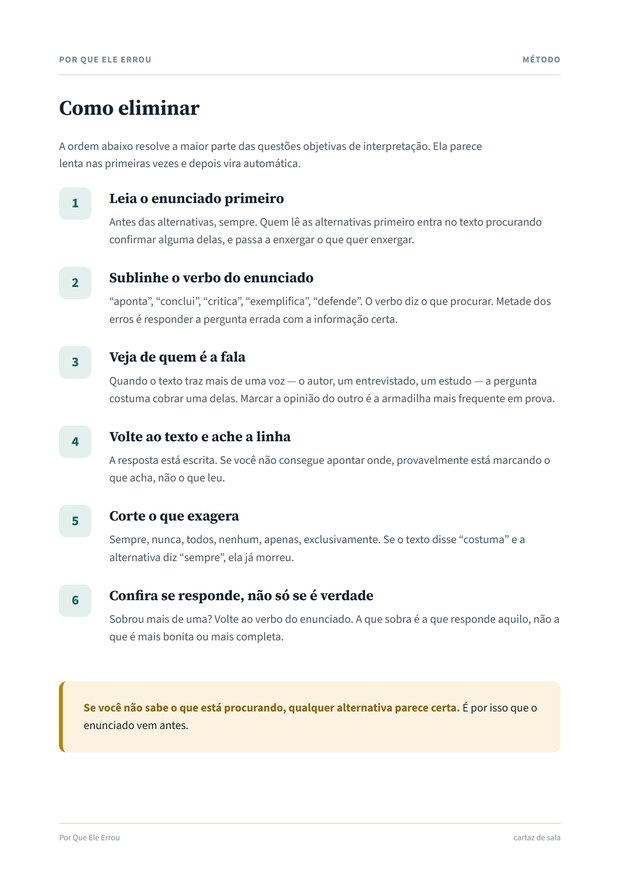 Página do material: Como eliminar